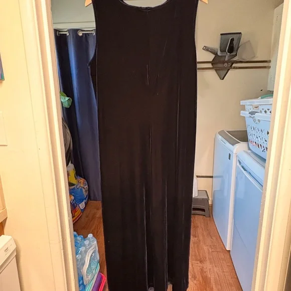 Vintage Blue Velvet Dress - Picture 5 of 8